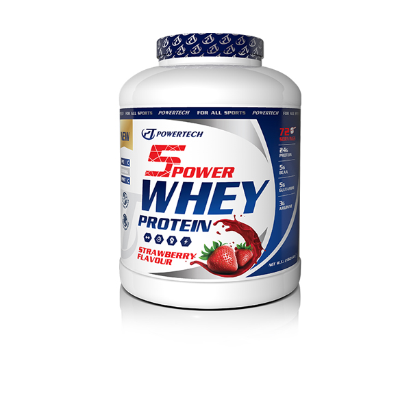 5Power Whey Protein 2160 Gr 72 Servis Çilek Aromalı
